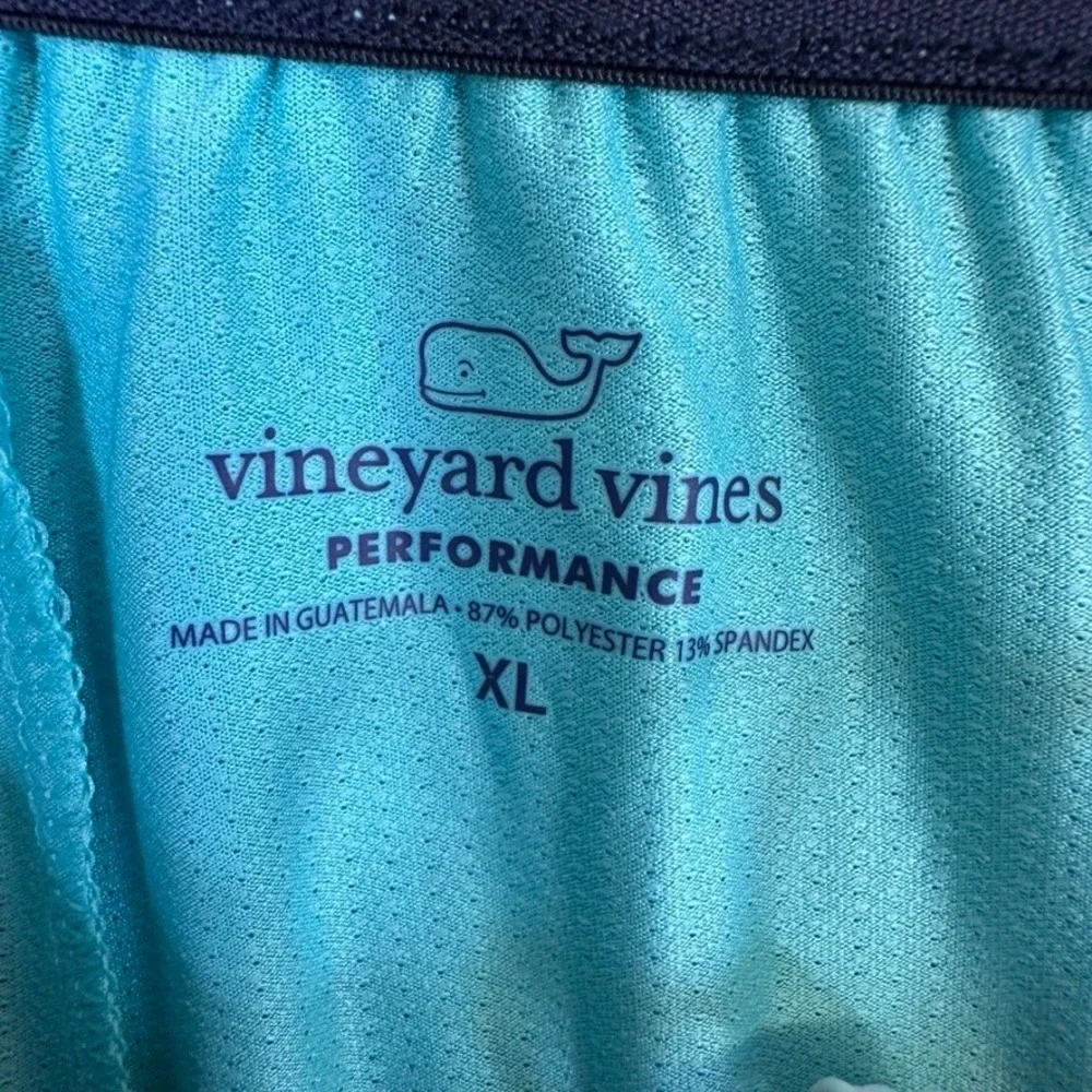 NWT Vineyard Vines Boys Performance Lacrosse Shorts XL Turquoise Pineapple